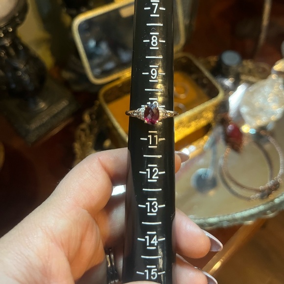 Levian 14K Strawberry Gold Raspberry Rhodolite Garnet Ring - Picture 8 of 9